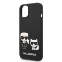 Etui Karl Lagerfeld Liquid Silicone Karl&Choupette MagSafe na iPhone 14 Plus - czarne