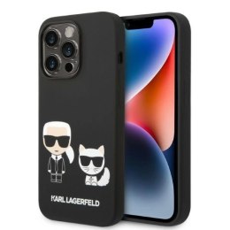 Etui Karl Lagerfeld Liquid Silicone Karl&Choupette MagSafe na iPhone 14 Pro Max - czarne