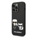 Etui Karl Lagerfeld Liquid Silicone Karl&Choupette MagSafe na iPhone 14 Pro Max - czarne