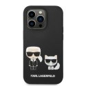 Etui Karl Lagerfeld Liquid Silicone Karl&Choupette MagSafe na iPhone 14 Pro Max - czarne