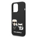 Etui Karl Lagerfeld Liquid Silicone Karl&Choupette MagSafe na iPhone 14 Pro Max - czarne