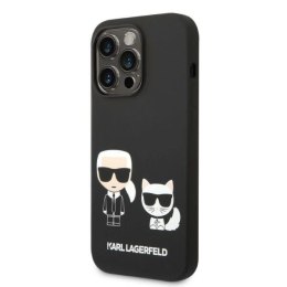 Etui Karl Lagerfeld Liquid Silicone Karl&Choupette MagSafe na iPhone 14 Pro - czarne