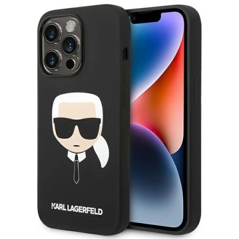 Etui Karl Lagerfeld Silicone Karl's Head na iPhone 14 Pro Max - czarne