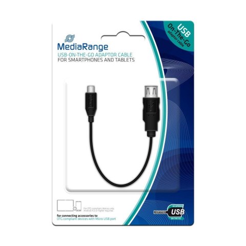 MediaRange Adapter USB 2.0-Micro USB 2.0 MediaRange MRCS168 0,2m czarny