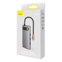 Baseus StarJoy HUB 6w1 USB Typ C - 3x USB / HDMI / RJ45 (1Gbps) / USB Typ C PD szary (WKWG080013)