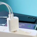 Joyroom szybka ładowarka sieciowa USB-A QC3.0 / USB-C PD 20W biała (L-QP2011)