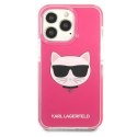 Etui Karl Lagerfeld Choupette Head na iPhone 13 Pro / iPhone 13 - fuksjowy