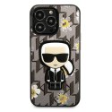 Etui Karl Lagerfeld Flower Ikonik Karl na iPhone 13 Pro / iPhone 13 - szare