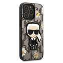 Etui Karl Lagerfeld Flower Ikonik Karl na iPhone 13 Pro / iPhone 13 - szare