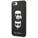 Etui Karl Lagerfeld Saffiano Karl&Choupette Head na iPhone 7 Plus / iPhone 8 Plus - czarne