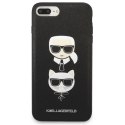 Etui Karl Lagerfeld Saffiano Karl&Choupette Head na iPhone 7 Plus / iPhone 8 Plus - czarne