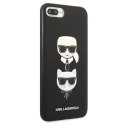 Etui Karl Lagerfeld Saffiano Karl&Choupette Head na iPhone 7 Plus / iPhone 8 Plus - czarne