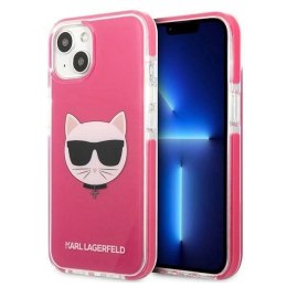 Etui Karl Lagerfeld Choupette Head na iPhone 13 - fuksjowy