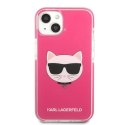 Etui Karl Lagerfeld Choupette Head na iPhone 13 - fuksjowy