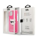 Etui Karl Lagerfeld Choupette Head na iPhone 13 - fuksjowy