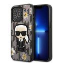 Etui Karl Lagerfeld Flower Ikonik Karl na iPhone 13 Pro Max - szare