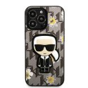 Etui Karl Lagerfeld Flower Ikonik Karl na iPhone 13 Pro Max - szare