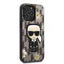 Etui Karl Lagerfeld Flower Ikonik Karl na iPhone 13 Pro Max - szare