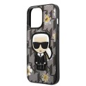 Etui Karl Lagerfeld Flower Ikonik Karl na iPhone 13 Pro Max - szare