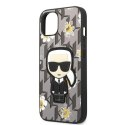 Etui Karl Lagerfeld Flower Ikonik Karl na iPhone 13 mini - szare