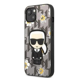 Etui Karl Lagerfeld Flower Ikonik Karl na iPhone 13 - szare