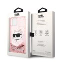 Etui Karl Lagerfeld Glitter Choupette Head na iPhone 14 Plus - różowe