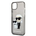 Etui Karl Lagerfeld Glitter Karl&Choupette na iPhone 14 Plus - czarne