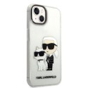 Etui Karl Lagerfeld Glitter Karl&Choupette na iPhone 14 Plus - przezroczyste