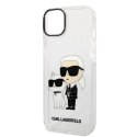 Etui Karl Lagerfeld Glitter Karl&Choupette na iPhone 14 Plus - przezroczyste