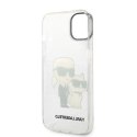 Etui Karl Lagerfeld Glitter Karl&Choupette na iPhone 14 Plus - przezroczyste