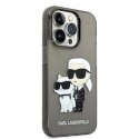 Etui Karl Lagerfeld Glitter Karl&Choupette na iPhone 14 Pro Max - czarne