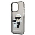 Etui Karl Lagerfeld Glitter Karl&Choupette na iPhone 14 Pro Max - czarne