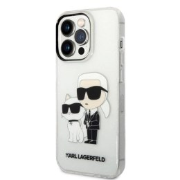 Etui Karl Lagerfeld Glitter Karl&Choupette na iPhone 14 Pro - przezroczyste