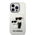 Etui Karl Lagerfeld Glitter Karl&Choupette na iPhone 14 Pro - przezroczyste