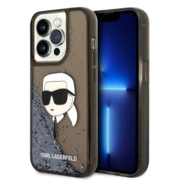 Etui Karl Lagerfeld Glitter Karl's Head na iPhone 14 Pro Max - czarne