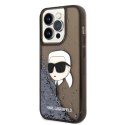 Etui Karl Lagerfeld Glitter Karl's Head na iPhone 14 Pro Max - czarne