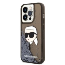 Etui Karl Lagerfeld Glitter Karl's Head na iPhone 14 Pro Max - czarne