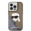 Etui Karl Lagerfeld Glitter Karl's Head na iPhone 14 Pro Max - czarne