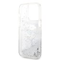 Etui Karl Lagerfeld Glitter Karl's Head na iPhone 14 Pro Max - srebrne