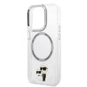 Etui Karl Lagerfeld Iconic Karl&Choupette MagSafe na iPhone 14 Pro - przezroczyste