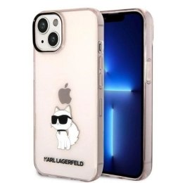 Etui Karl Lagerfeld Ikonik Choupette na iPhone 14 Plus - różowe