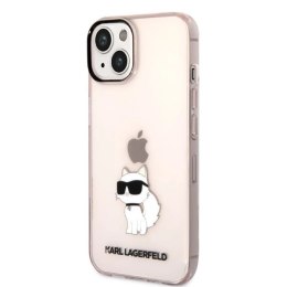 Etui Karl Lagerfeld Ikonik Choupette na iPhone 14 Plus - różowe