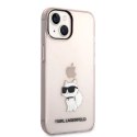 Etui Karl Lagerfeld Ikonik Choupette na iPhone 14 Plus - różowe