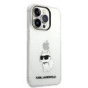 Etui Karl Lagerfeld Ikonik Choupette na iPhone 14 Pro Max - przezroczyste