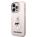 Etui Karl Lagerfeld Ikonik Choupette na iPhone 14 Pro Max - różowe