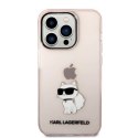 Etui Karl Lagerfeld Ikonik Choupette na iPhone 14 Pro Max - różowe