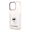 Etui Karl Lagerfeld Ikonik Choupette na iPhone 14 Pro Max - różowe