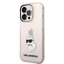 Etui Karl Lagerfeld Ikonik Choupette na iPhone 14 Pro - różowe