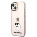 Etui Karl Lagerfeld Ikonik Choupette na iPhone 14 - różowe