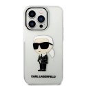 Etui Karl Lagerfeld Ikonik Karl na iPhone 14 Pro - przezroczyste